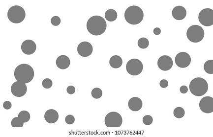 Many Stylish, Modern Classy and Good Looking Grey Bubbles of Different Size on White Background