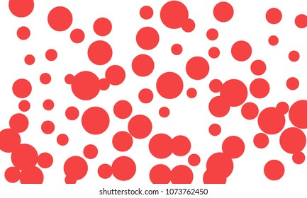 Many Stylish, Modern Classy and Good Looking Pink Bubbles of Different Size on White Background