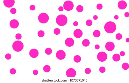 Many Stylish, Modern Classy and Good Looking Pink Bubbles of Different Size on White Background