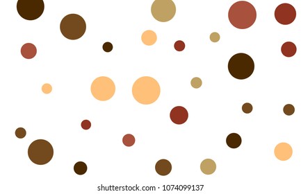 Many Stylish, Modern Classy and Good Looking Orange, Wine Red, Dark Green and Grey Bubbles of Different Size on White Background