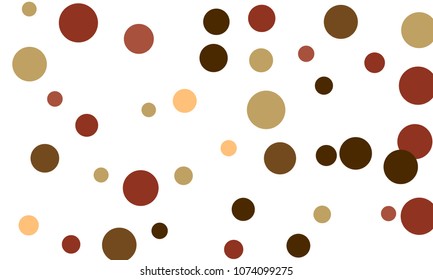 Many Stylish, Modern Classy and Good Looking Orange, Wine Red, Dark Green and Grey Bubbles of Different Size on White Background