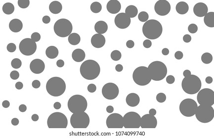 Many Stylish, Modern Classy and Good Looking Grey Bubbles of Different Size on White Background