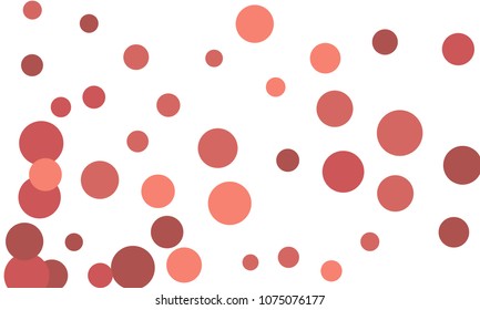 Many Stylish, Modern Classy and Good Looking Pink and Wine Red Bubbles of Different Size on White Background