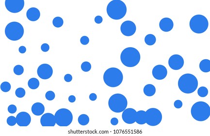 Many Stylish, Modern Classy and Good Looking Blue Bubbles of Different Size on White Background