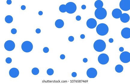 Many Stylish, Modern Classy and Good Looking Blue Bubbles of Different Size on White Background