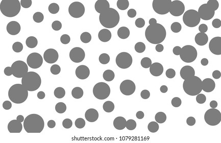 Many Stylish, Modern Classy and Good Looking Grey Bubbles of Different Size on White Background