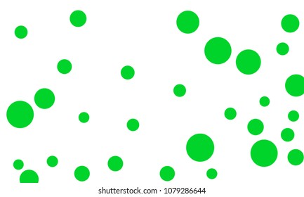 Many Stylish, Modern Classy and Good Looking Green Bubbles of Different Size on White Background