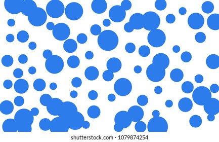 Many Stylish, Modern Classy and Good Looking Blue Bubbles of Different Size on White Background