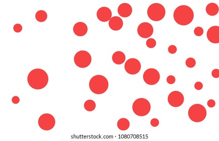 Many Stylish, Modern Classy and Good Looking Pink Bubbles of Different Size on White Background