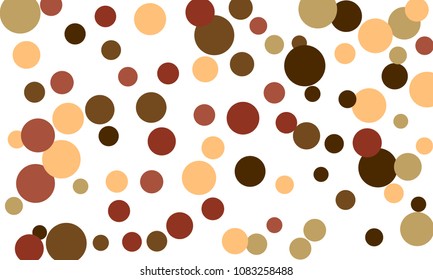 Many Stylish, Modern Classy and Good Looking Orange, Wine Red, Dark Green and Grey Bubbles of Different Size on White Background