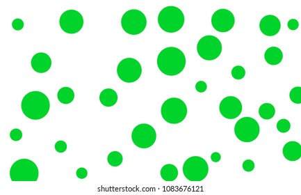 Many Stylish, Modern Classy and Good Looking Green Bubbles of Different Size on White Background