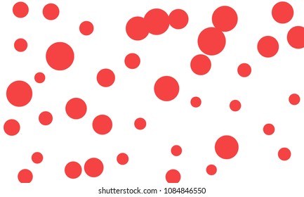 Many Stylish, Modern Classy and Good Looking Pink Bubbles of Different Size on White Background