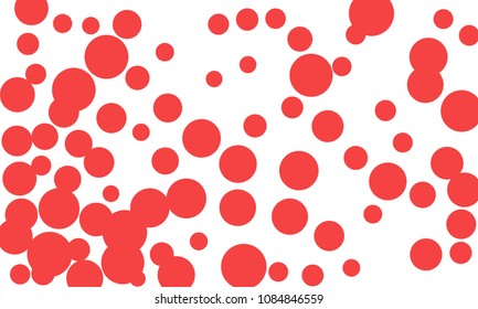 Many Stylish, Modern Classy and Good Looking Pink Bubbles of Different Size on White Background