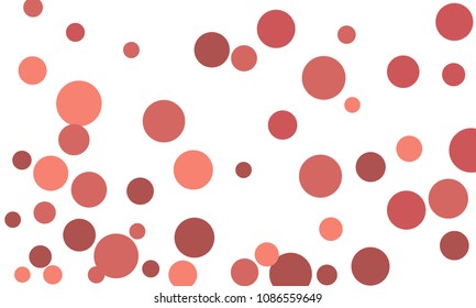 Many Stylish, Modern Classy and Good Looking Pink and Wine Red Bubbles of Different Size on White Background