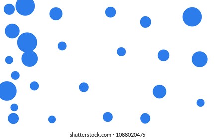 Many Stylish, Modern Classy and Good Looking Blue Bubbles of Different Size on White Background