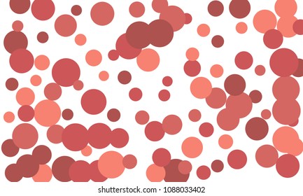 Many Stylish, Modern Classy and Good Looking Pink and Wine Red Bubbles of Different Size on White Background