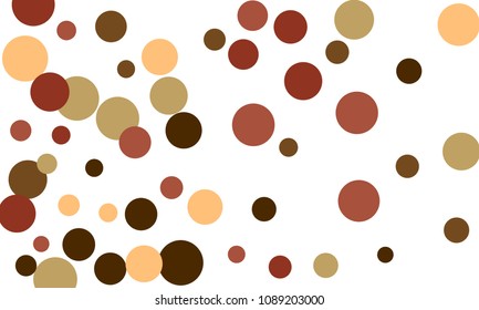 Many Stylish, Modern Classy and Good Looking Orange, Wine Red, Dark Green and Grey Bubbles of Different Size on White Background