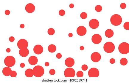 Many Stylish, Modern Classy and Good Looking Pink Bubbles of Different Size on White Background