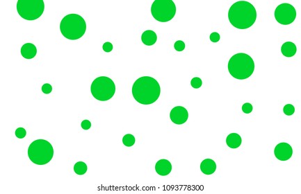 Many Stylish, Modern Classy and Good Looking Green Bubbles of Different Size on White Background