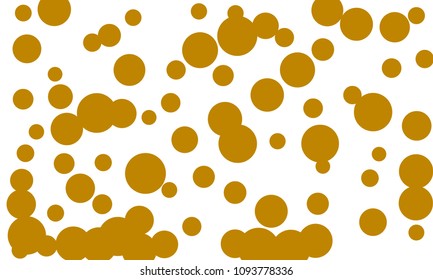 Many Stylish, Modern Classy and Good Looking Brown Bubbles of Different Size on White Background