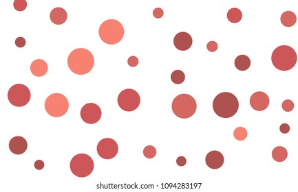Many Stylish, Modern Classy and Good Looking Pink and Wine Red Bubbles of Different Size on White Background
