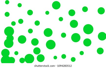 Many Stylish, Modern Classy and Good Looking Green Bubbles of Different Size on White Background
