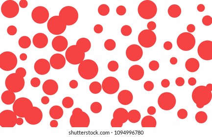 Many Stylish, Modern Classy and Good Looking Pink Bubbles of Different Size on White Background