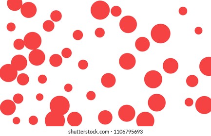Many Stylish, Modern Classy and Good Looking Pink Bubbles of Different Size on White Background