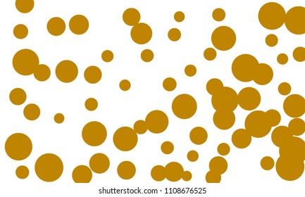 Many Stylish, Modern Classy and Good Looking Brown Bubbles of Different Size on White Background