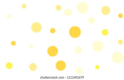 Many Stylish, Modern Classy and Good Looking Yellow Bubbles of Different Size on White Background