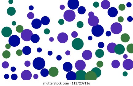 Many Stylish, Modern Classy and Good Looking Green and Blue Bubbles of Different Size on White Background