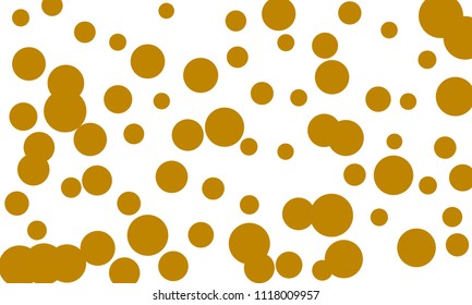 Many Stylish, Modern Classy and Good Looking Brown Bubbles of Different Size on White Background