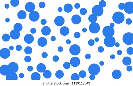 Many Stylish, Modern Classy and Good Looking Blue Bubbles of Different Size on White Background