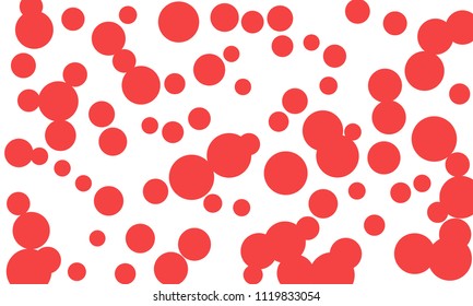 Many Stylish, Modern Classy and Good Looking Pink Bubbles of Different Size on White Background