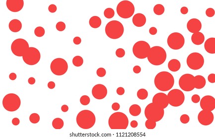 Many Stylish, Modern Classy and Good Looking Pink Bubbles of Different Size on White Background