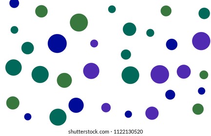 Many Stylish, Modern Classy and Good Looking Blue, Violet and Green Bubbles of Different Size on White Background