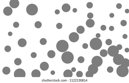Many Stylish, Modern Classy and Good Looking Grey Bubbles of Different Size on White Background