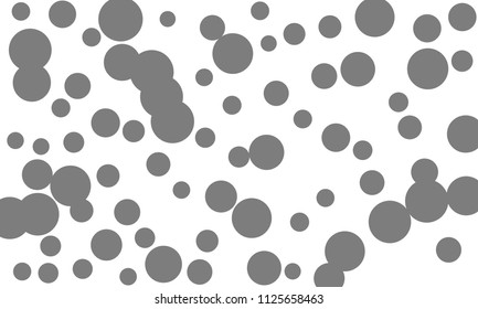 Many Stylish, Modern Classy and Good Looking Grey Bubbles of Different Size on White Background