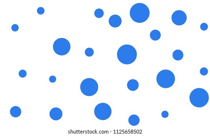 Many Stylish, Modern Classy and Good Looking Blue Bubbles of Different Size on White Background