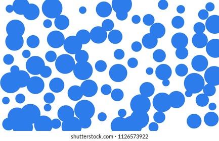 Many Stylish, Modern Classy and Good Looking Blue Bubbles of Different Size on White Background
