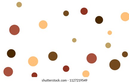 Many Stylish, Modern Classy and Good Looking Orange, Wine Red, Dark Green and Grey Bubbles of Different Size on White Background