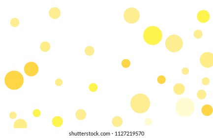 Many Stylish, Modern Classy and Good Looking Yellow Bubbles of Different Size on White Background
