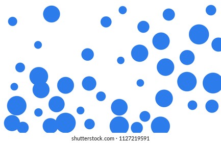 Many Stylish, Modern Classy and Good Looking Blue Bubbles of Different Size on White Background