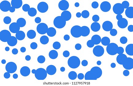 Many Stylish, Modern Classy and Good Looking Blue Bubbles of Different Size on White Background