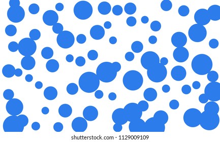 Many Stylish, Modern Classy and Good Looking Blue Bubbles of Different Size on White Background