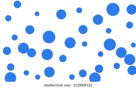 Many Stylish, Modern Classy and Good Looking Blue Bubbles of Different Size on White Background