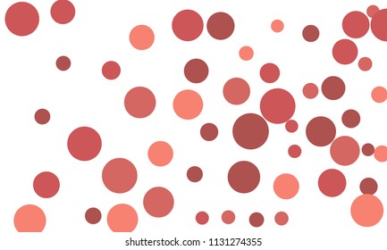 Many Stylish, Modern Classy and Good Looking Pink and Wine Red Bubbles of Different Size on White Background