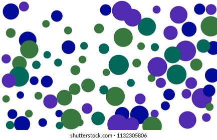 Many Stylish, Modern Classy and Good Looking Green and Blue Bubbles of Different Size on White Background