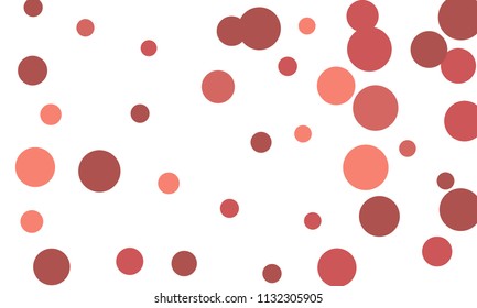 Many Stylish, Modern Classy and Good Looking Pink and Wine Red Bubbles of Different Size on White Background