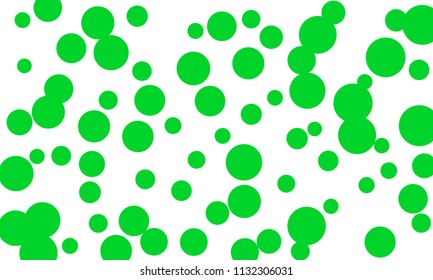Many Stylish, Modern Classy and Good Looking Green Bubbles of Different Size on White Background